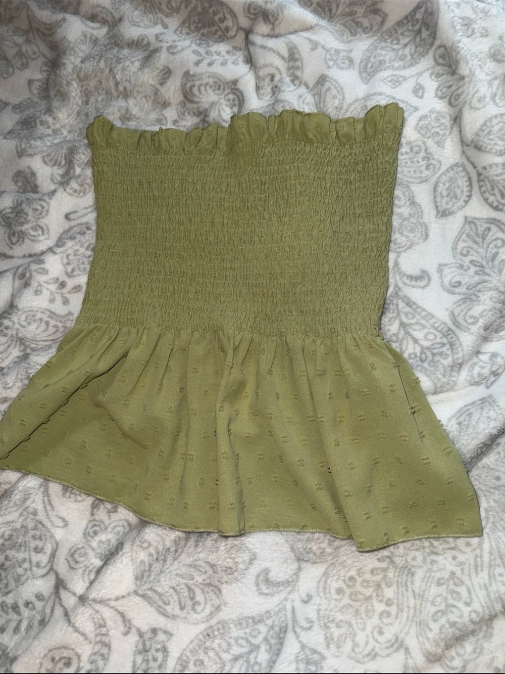 Green strapless tube top size M
